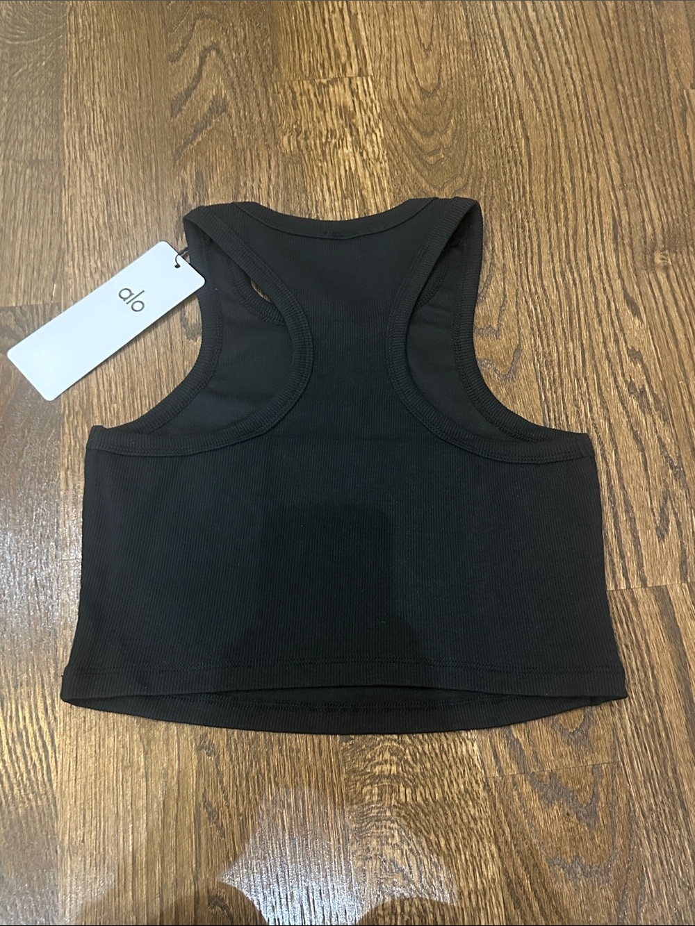 ALO Yoga Black Ribbed Tank Tops for Women - Picture 2 of 2